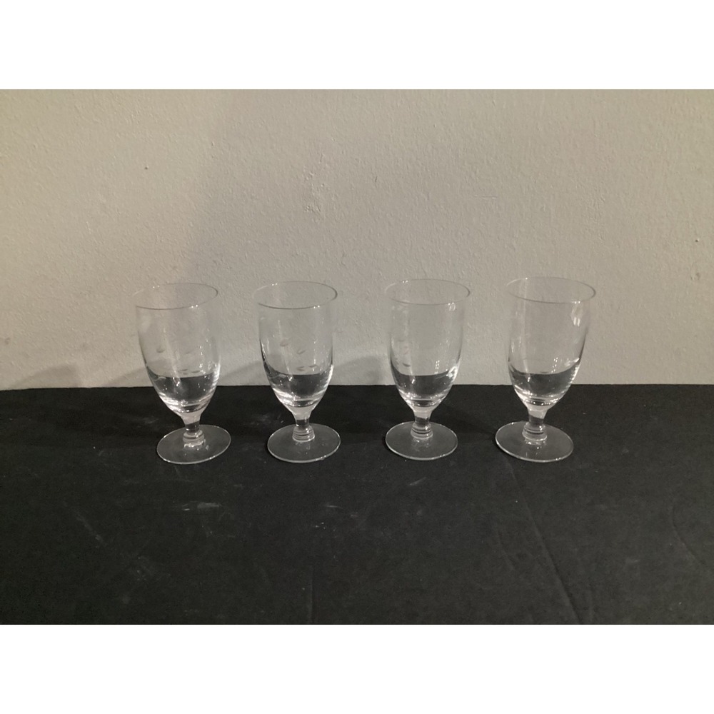 Princess House Heritage Set of 4 Stemmed Juice Glasses